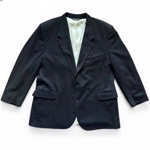 VTG Ashford & Banks 100%‎ Cashmere Blazer Black Mens 50R Made In USA Luxury